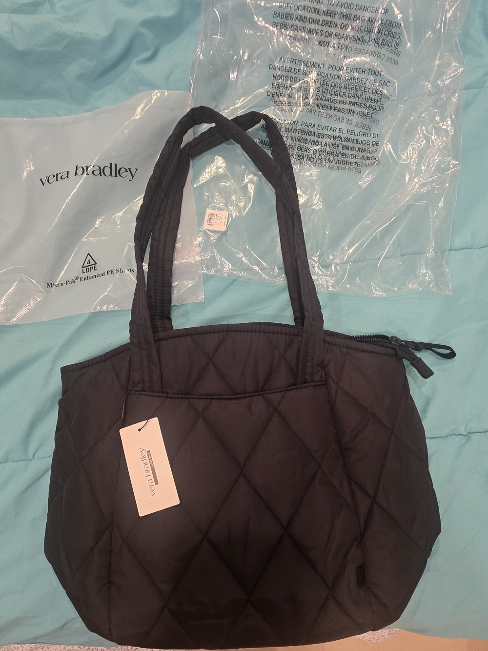 Vera Bradley Glenna Satchel Moonless Night Black NWT – MSRP $135